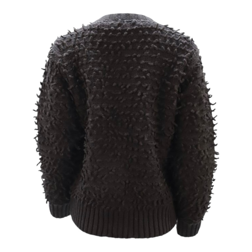 Anine Bing Black Wool Blend Bauble 3D Textured Zipper Front Jacket Coat Womens S - Picture 5 of 16
